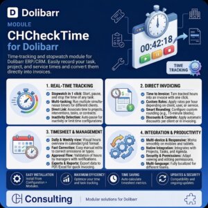 CHCheckTime — cronómetro y registro de tiempos en Dolibarr